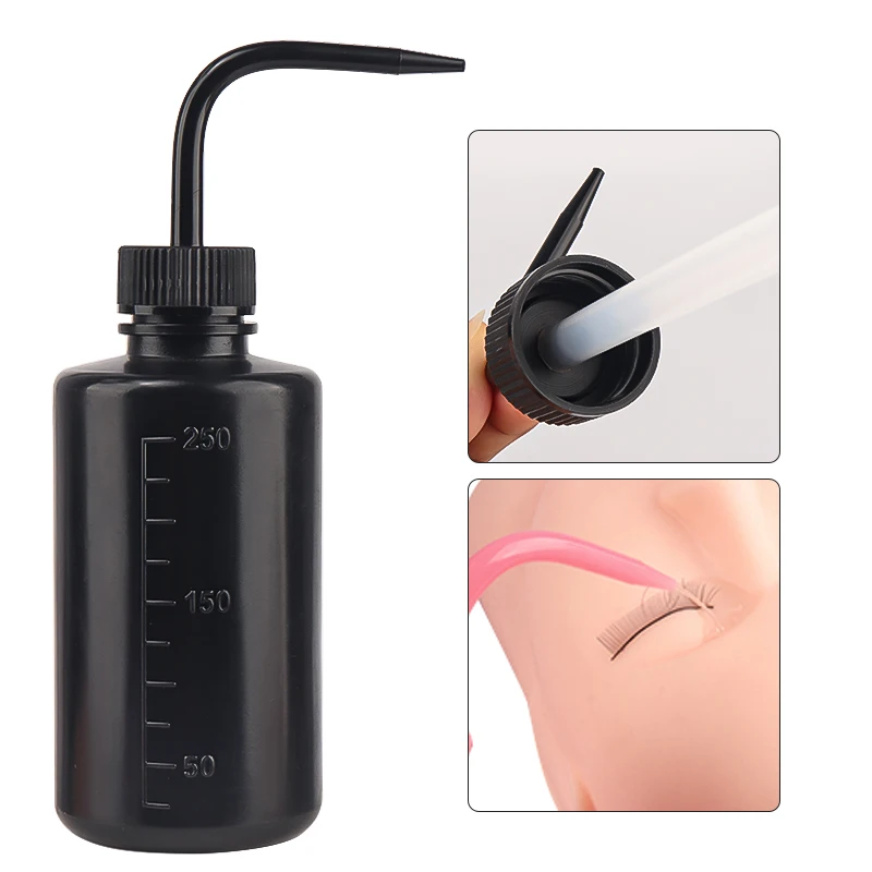 1 stücke 250 ml Wimpern Reinigung Flasche Lash Verlängerung Waschen Flaschen Wasser Squeeze Dropper Lash Shampoo Gebogene Auslauf Topf make-up-Tool – Detail 4