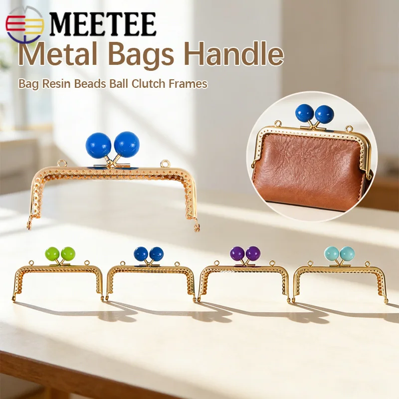 

1-5Pcs Meetee 12.5cm Square Metal Handle Candy Bead Purse Frame Bag Clasp Handmade Wallet Coin Bags Sewing Brackets Accessories