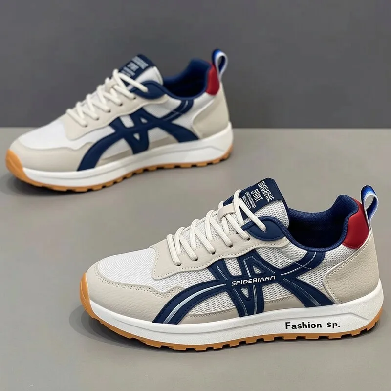 

Men's Summer Breathable Running Shoes Sporty Dad Style Low Cut Mesh Casual Sneakers Thick Bottom Heightening Trendy Footwear