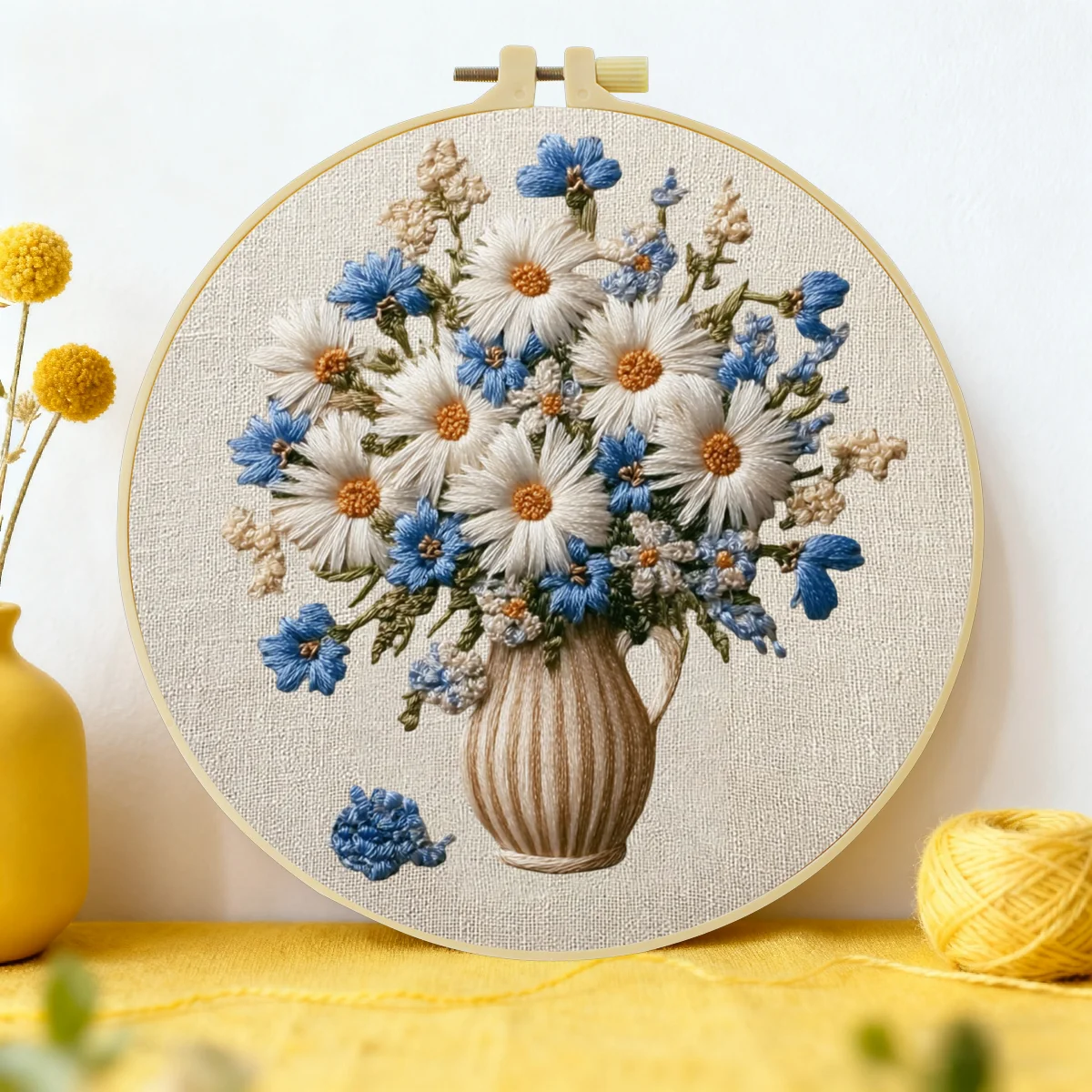 

1 шт. 20X20 см/15X15 см 7,87/6,3 дюйма стартовый набор для цветочной вышивки DIY набор для вышивания «сделай сам» manualidades Needle Art Швейное искусство