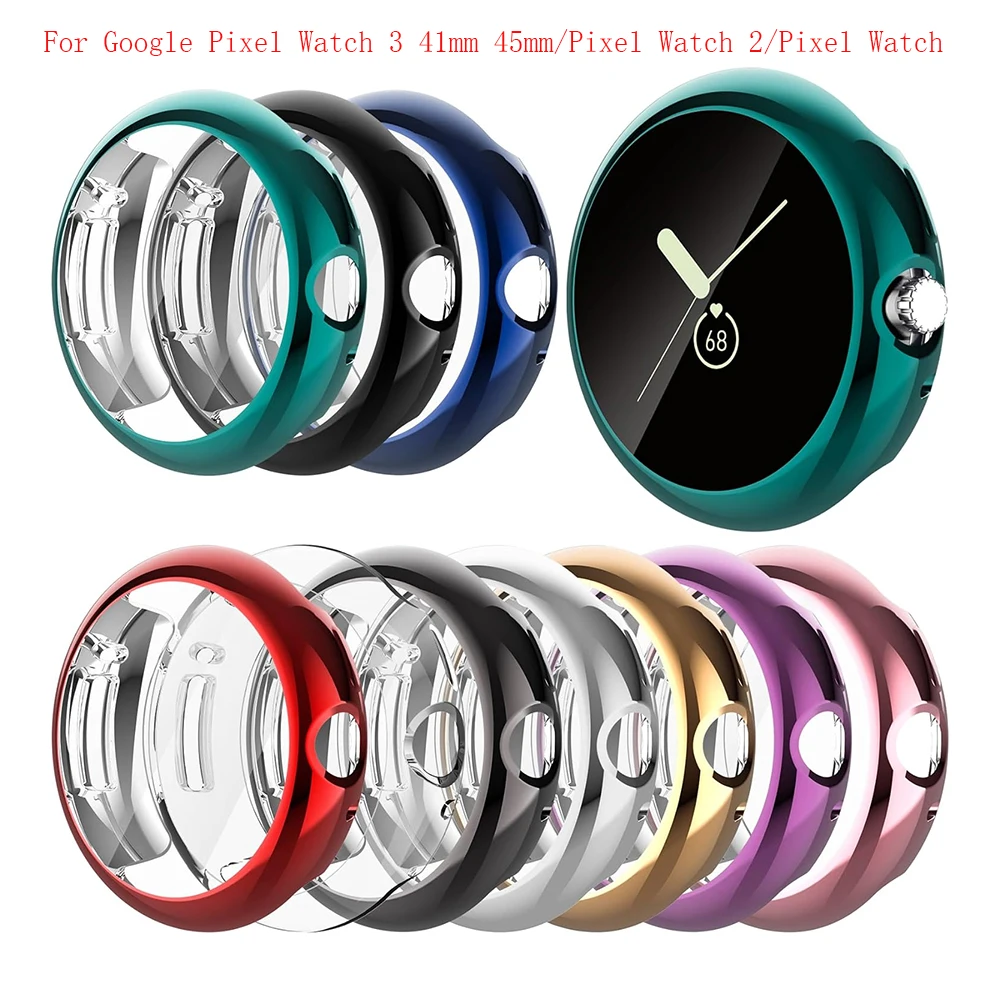 

Чехол из ТПУ для Google Pixel Watch 3, 41 мм, 45 мм, бампер, универсальная защитная пленка с полным покрытием для Google Pixel Watch 2/Pixel Watch.