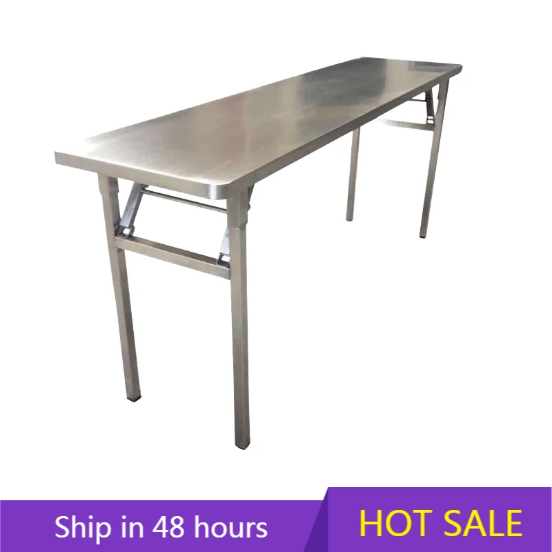 

YTYIN Portable Stainless Steel Folding Strip Table Customizable Electric Workbench for Home Outdoor Training Fast Stall Set-Up