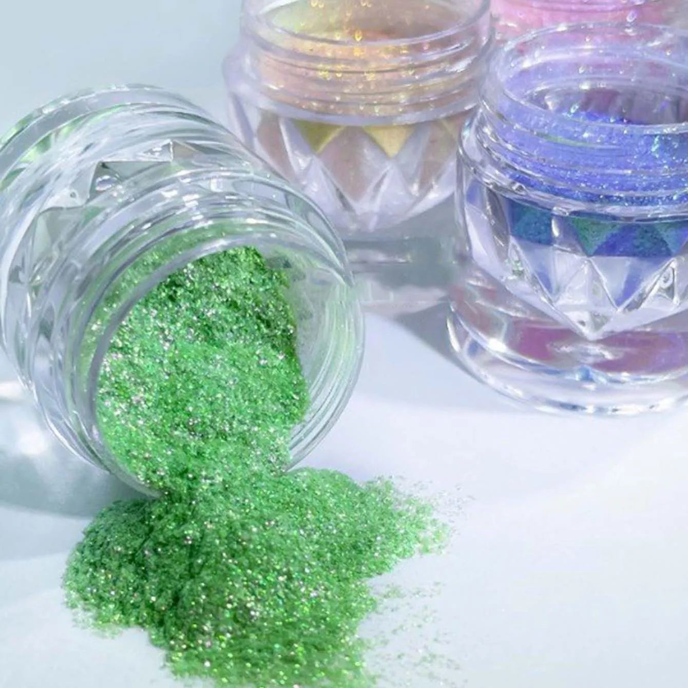 1 قطعة الحرباء مسمار الفن أورورا مسحوق الاستقطاب مرآة سحرية مسحوق النيون مسحوق عينيه DIY بها بنفسك مانيكير زينة الأظافر بريق