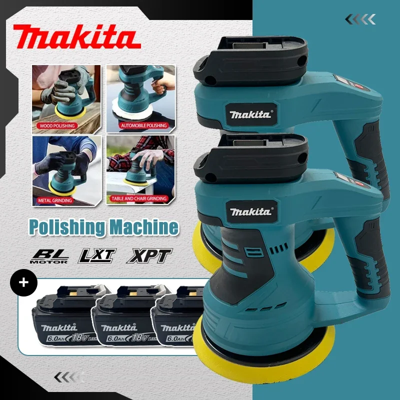 

Беспроводная полировальная машинка Makita, 8 регулируемых скоростей, для авто, электрическая, для воскования, шлифовки, нанесения герметика и глазури, перезаряжаемая, 20В