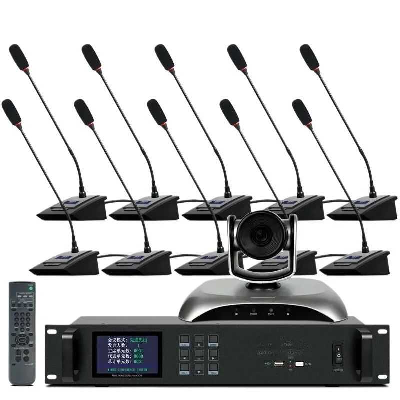 Video tracking conference microphone