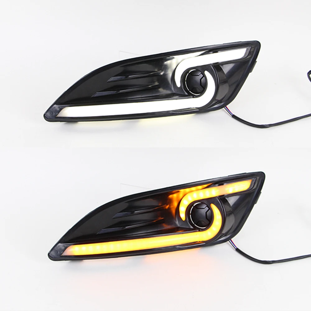 

Car Flashing 2 pcs For ford fiesta 2013 2014 2015 2016 LED DRL Daytime Running Light Daylight Waterproof Signal Styling light