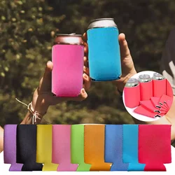 10/50 PCS Foldable Blank Can Stubby Cooler Holder Sleeve Sublimation Heat Transfer cooler  ice bucket