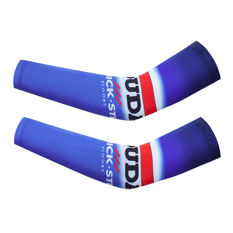 Soudal Quick Step Professional Sports Cool Cycling Running UV Sun Protection Cuff Cover Protective Arm Sleeve Bike Arm Sleeves