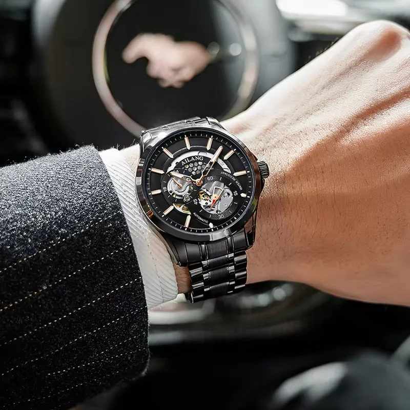 Masculino New 8629B-2 Wholesale Top A AILANG Business Mechanical Watches Stainless Steel Band Automatic Custom Logo What U Need