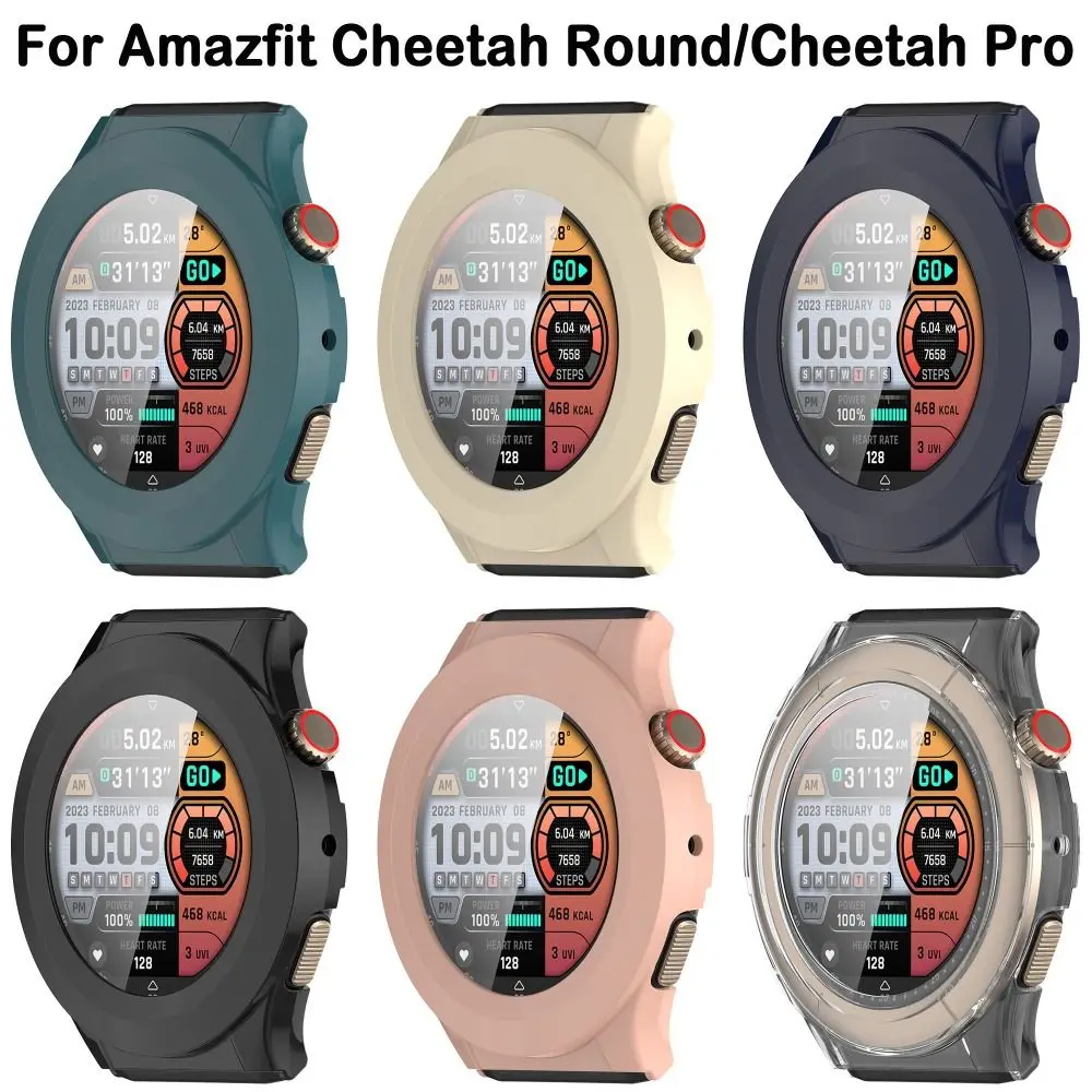 PC + geharde beschermhoes Volledige dekking Bumper Screen Cover Antikrasbeschermer Shell voor Amazfit Cheetah Round/Cheetah Pro