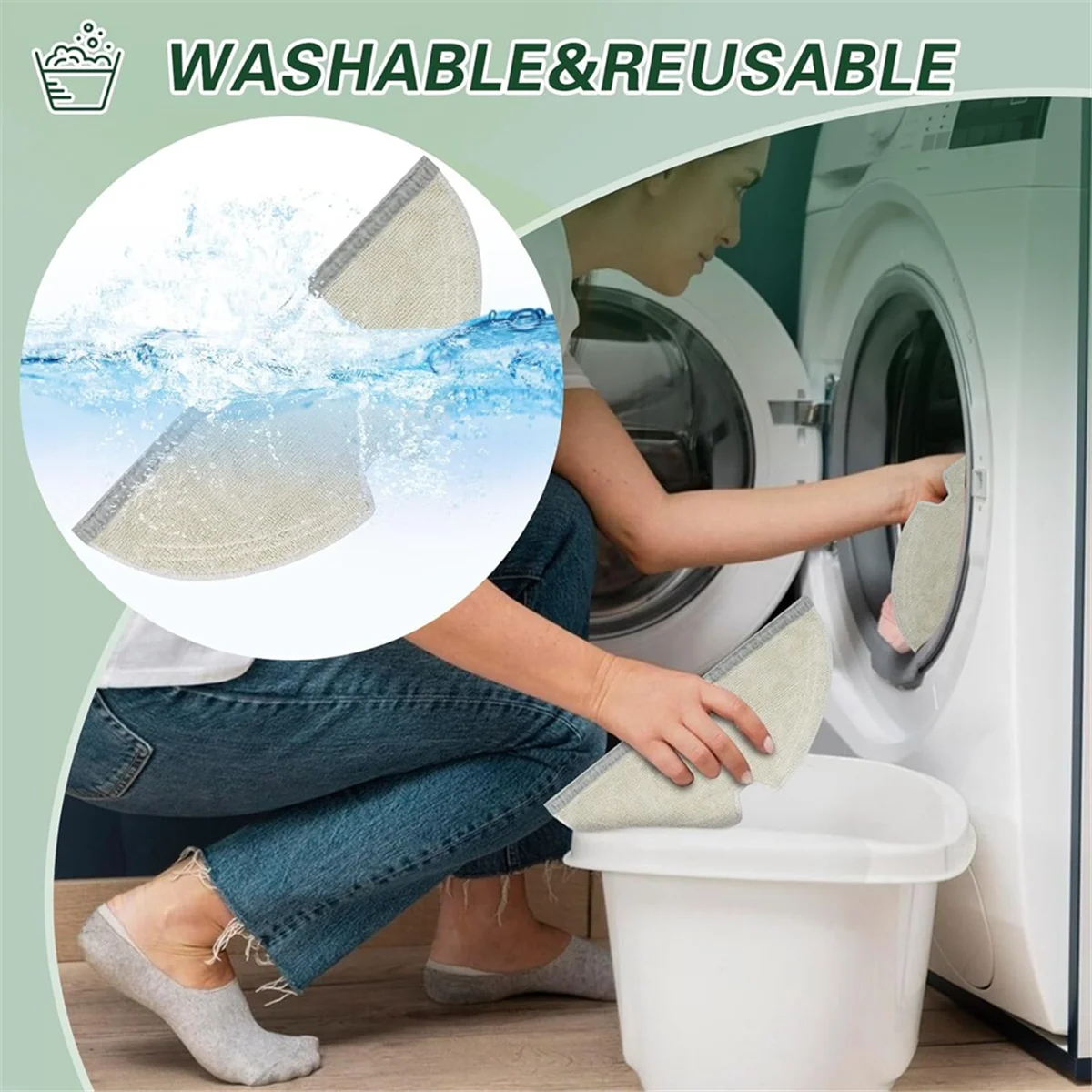 Салфетка для швабры из микрофибры для Roborock E Series, Q5, Q5 Pro, Q5 Pro+, Q7, Q7Max, Q8Max, Q8Max+, S5, S5 Max, робот-пылесос