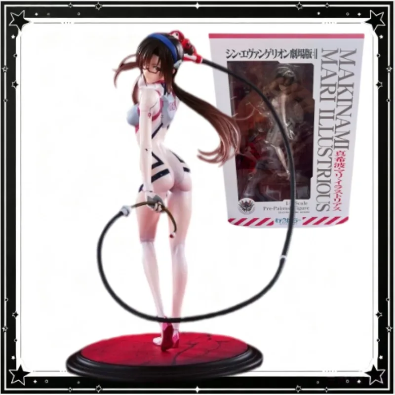 【Disponible】Figura estática a escala 1/7 de Neon Genesis Evangelion, Makinami Mari, con base temática para exhibición, ideal para coleccionistas y aficionados.