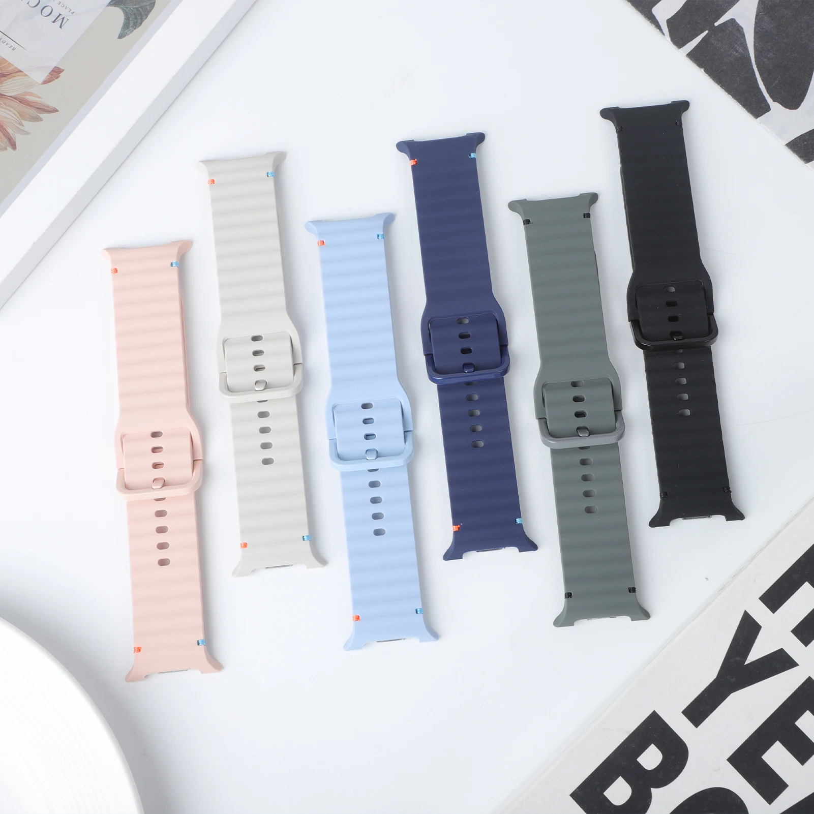 Sport Silicone Band for Samsung Galaxy watch 8 classic 46mm 44mm 40mm Wrist Replacement Belt Bracelet Correa Galaxy watch8 Strap