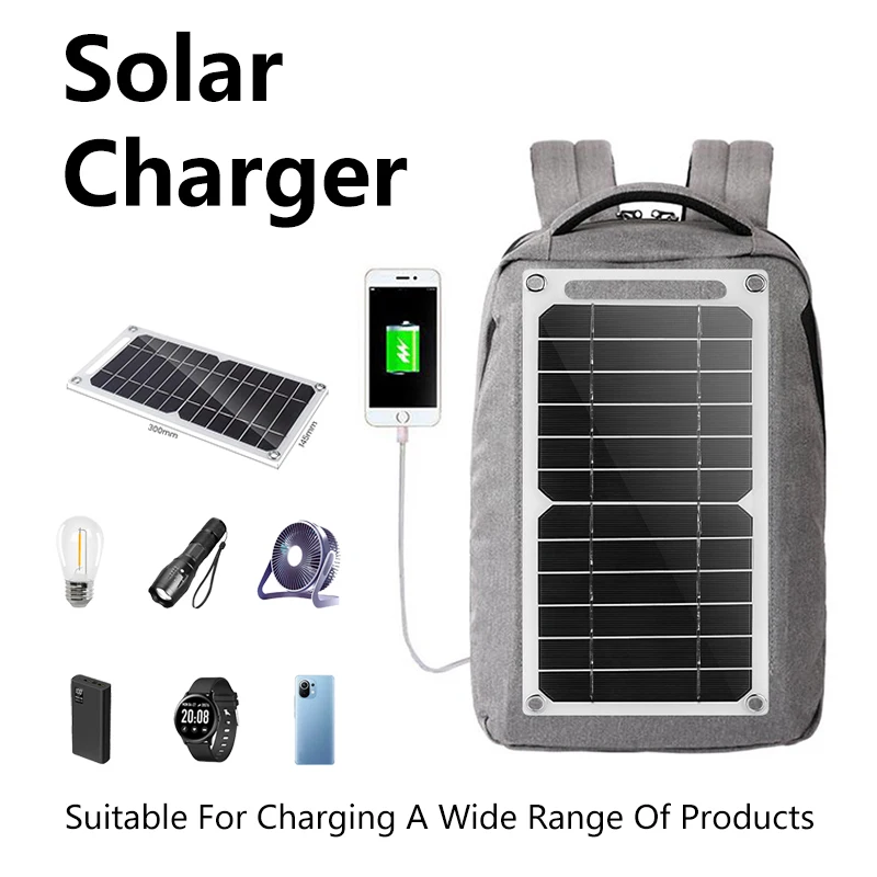 

2W 5V Portable Flexible Usb Fast Charging Mini Solar Panel Waterproof Outdoor Hiking Camping Equipment Phone Battery Charger