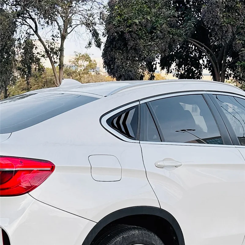 

A95E-Car Rear Window Shutter Cover Trim Window Louver Side Vent Trim For BMW X6 F16 2015-2019
