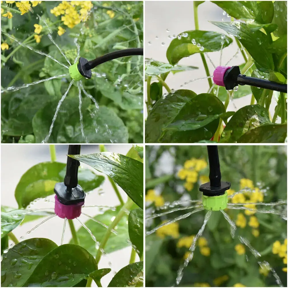 Drip Irrigation System DIY Saving Water Automatic Watering System for Garden, Greenhouse, Flower Bed, Patio, Lawn