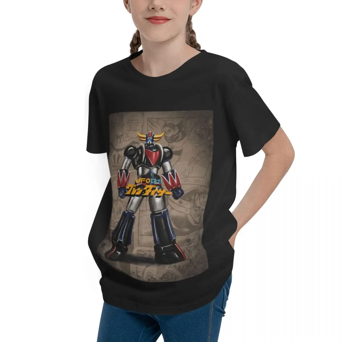 Retro GNT 08 Grendizer For Sale Adolescents Basic Short Sleeve T-Shirt Tees Graphic Cool High quality Home Cool