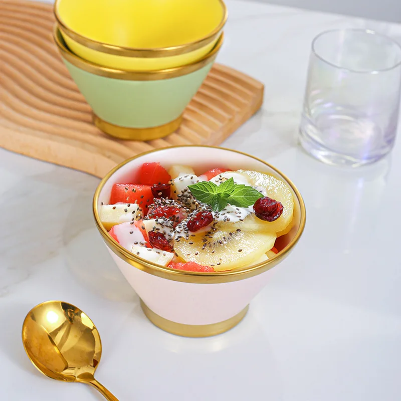 Nordic dessert bowl, salad bowl, household ceramic breakfast bowl, oat bowl, Instagram popular ceramic bowl