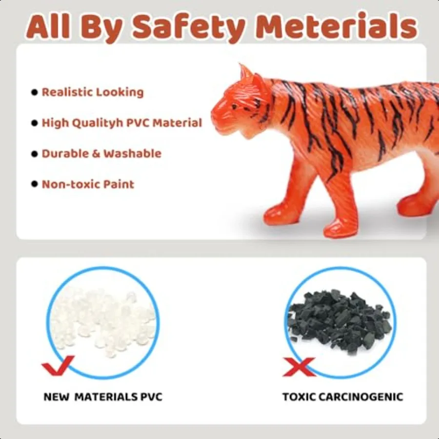 Animaux Figure54 pièces Mini Jungle jouets ensemble ValeforToy réaliste sauvage vinyle plastique Animal apprentissage cadeaux de fête pour garçons filles