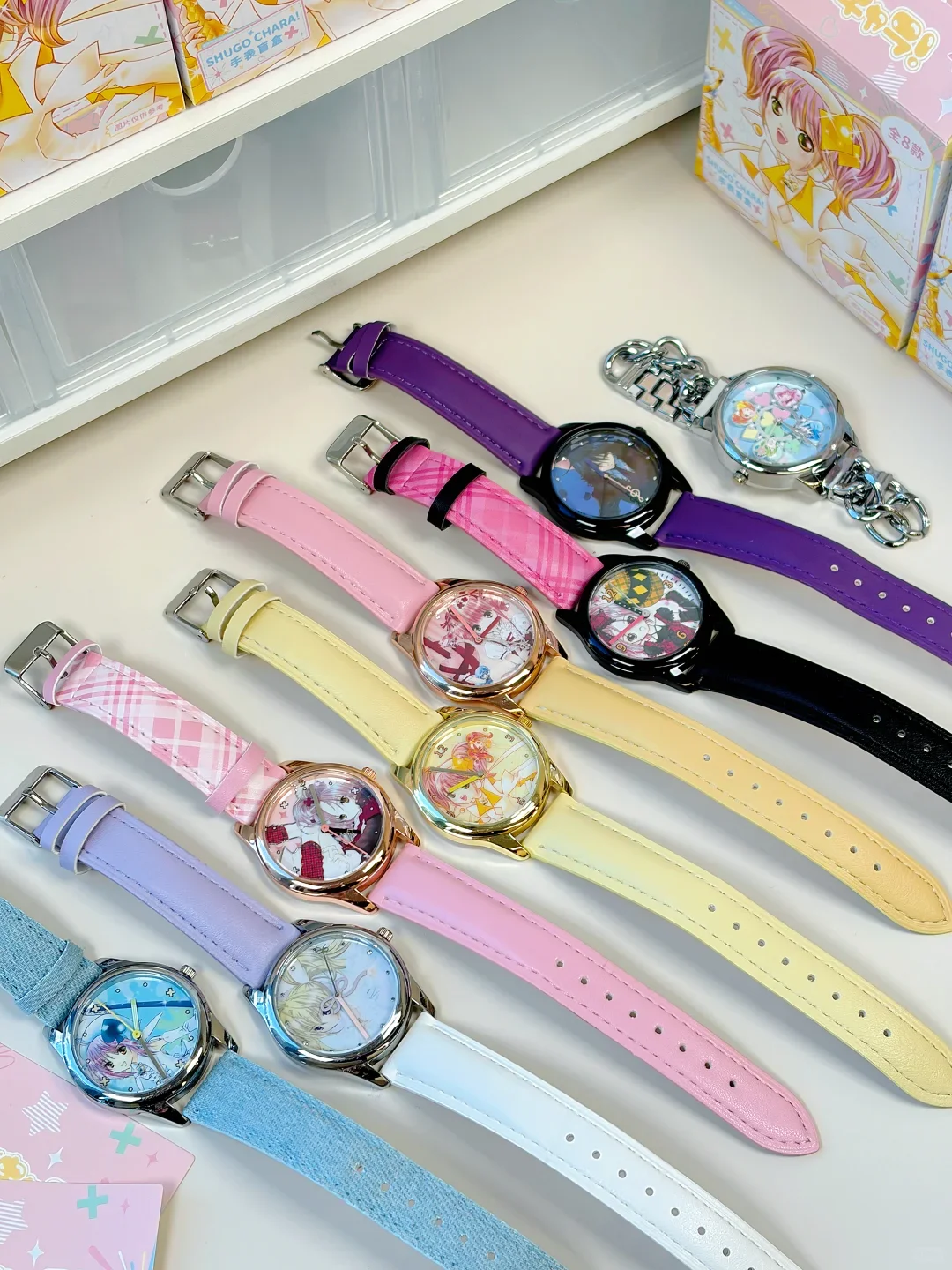 En stock – Boîte mystère authentique Shugo Chara : Montres de collection Tsukiyomi Utau, Hinamori Amu, Tsukiyomi Ikuto, Dia Ran, Meiqi Suu
