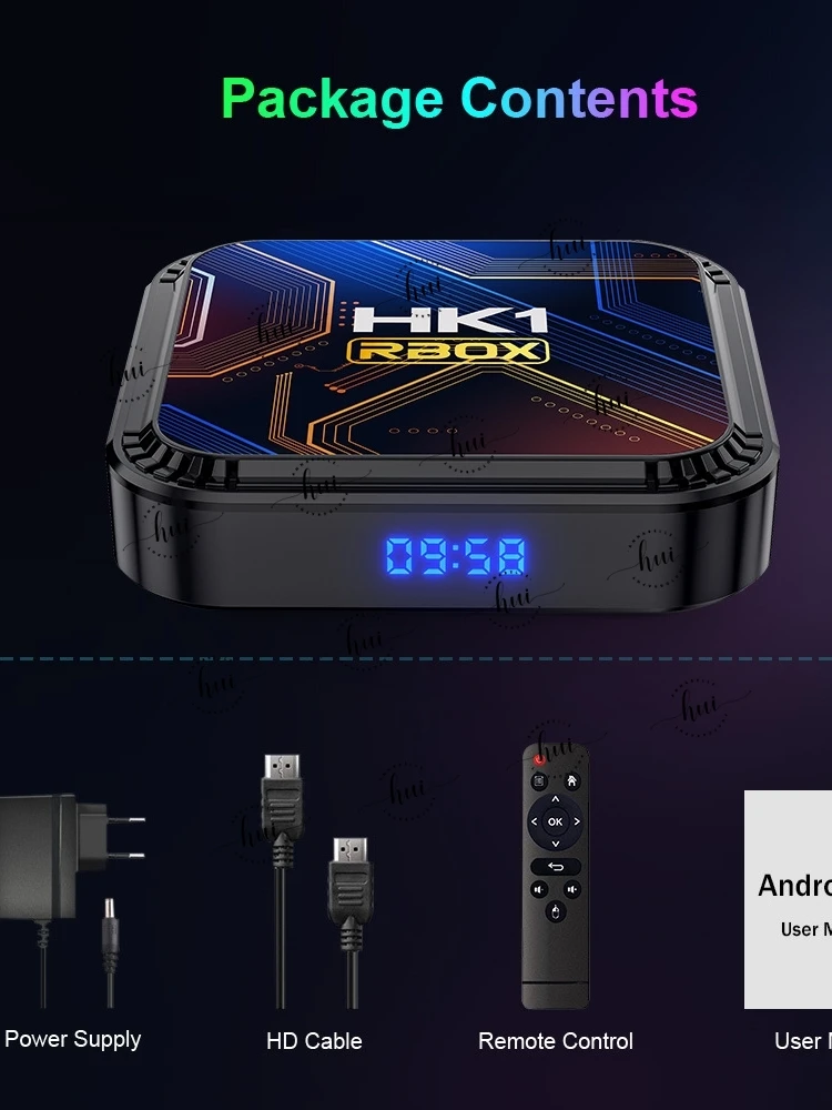 TV BOX HK1 RBOX K8S, Android 13, RK3528, 2,4G, 5G, WIFI, BT 4,0