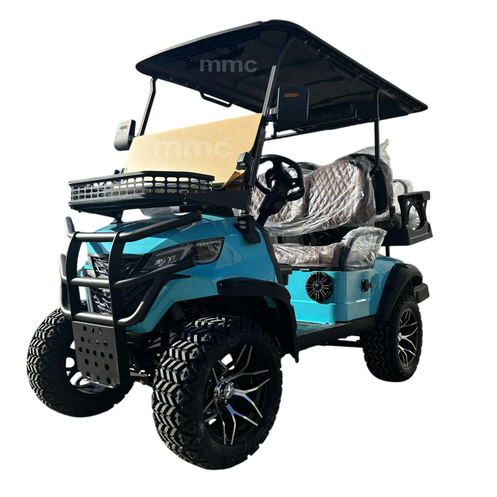 Factory Wholesale Price 4 Wheel Drive 2+2 Seats 6 seats Golf Car 4 Electric Golf Cart with Lithium Battery