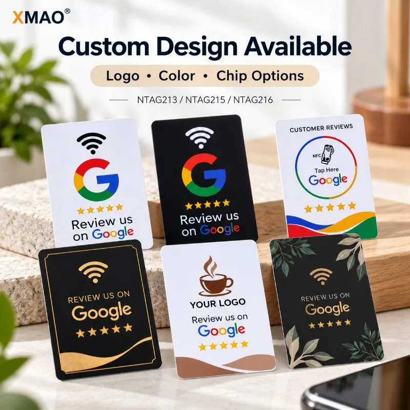 NFC Google Review Card 1/3/5/10/20PCS NTAG213 215 216 PVC Contactless Tap Card for Restaurant Cafe Salon Retail Store Use view 5