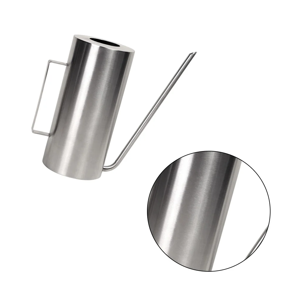 

Stainless Steel Watering Can Large Capacity Long Spout Lightweight Portable For Indoor Outdoor Plants Metal Kettle Garden Tool