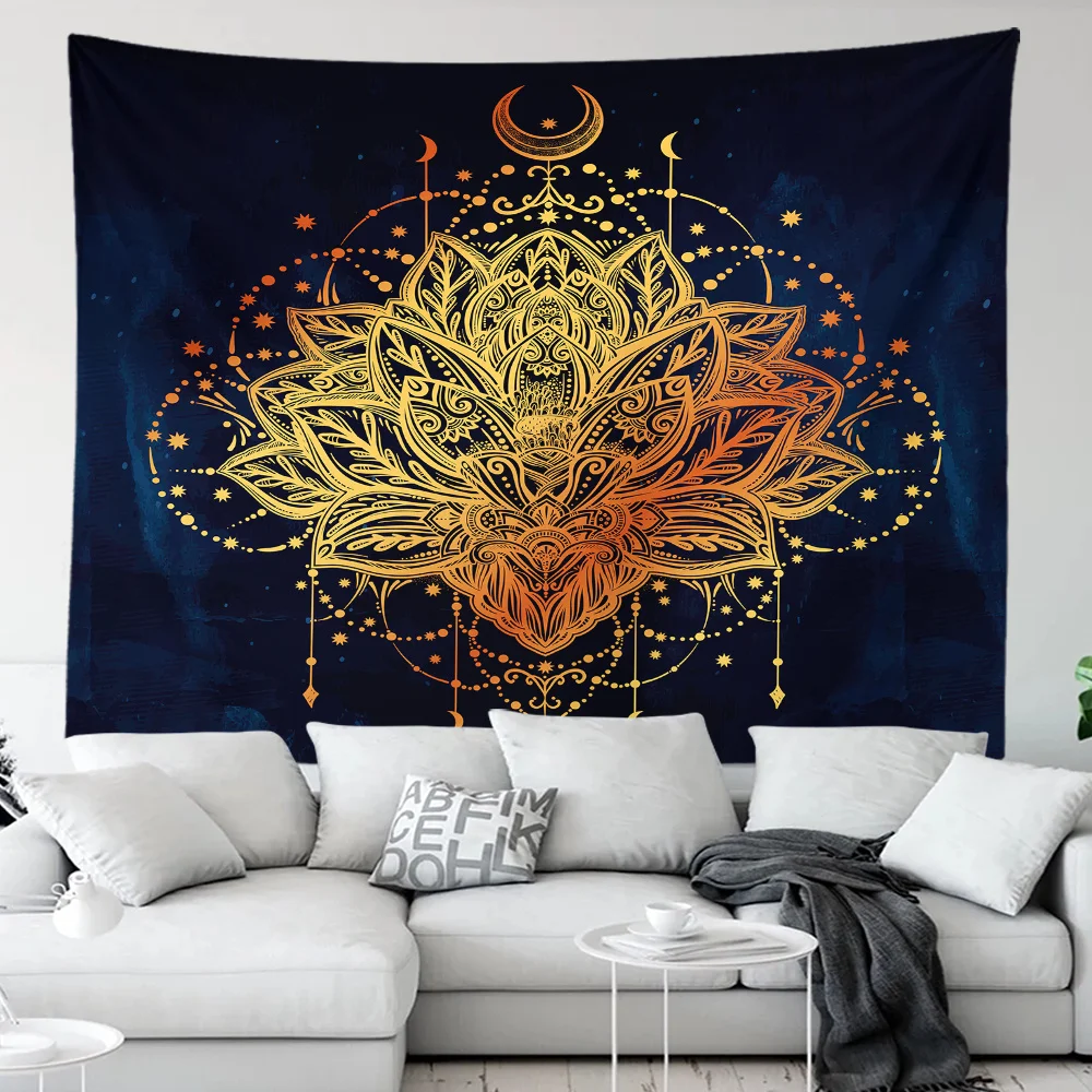 

Мандала звездный гобелен фон ткань подвесная ткань спальня прикроватная декоративная настенная ткань аренда гобелен для общежития