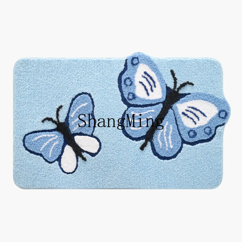 

PYH flocking home floor mat living room carpet bedroom bedside study door non-slip suction foot mat wholesale
