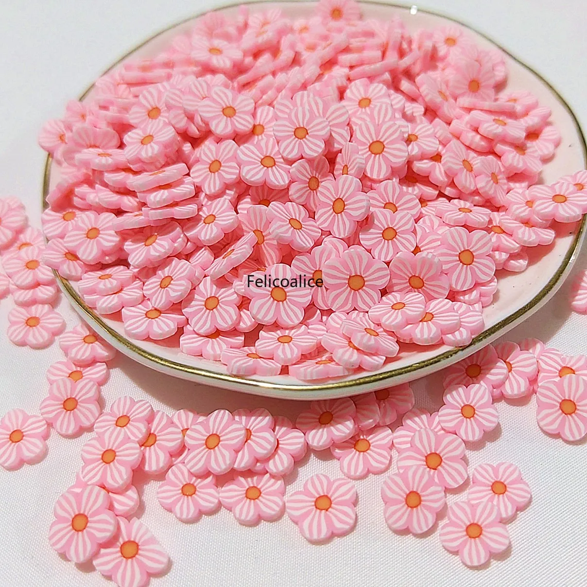 1000pcs 5/10mm Polymer Clay Lovely Cute Flower Clay Slices Filler Sprinkles For DIY Craft Slime Filling Nails Art Accessories