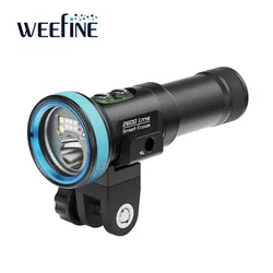 WEEFINE WF103 스마트 포커스 수중 비디오 라이트, 스쿠버 다이빙 손전등, 수중 사진 비디오 램프, 2600 루멘