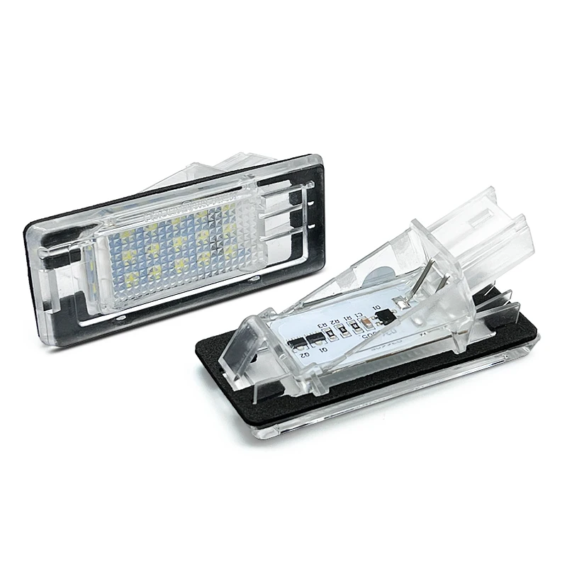 2Pcs For Dacia Duster Logan Lodgy White LED Number License Plate Light