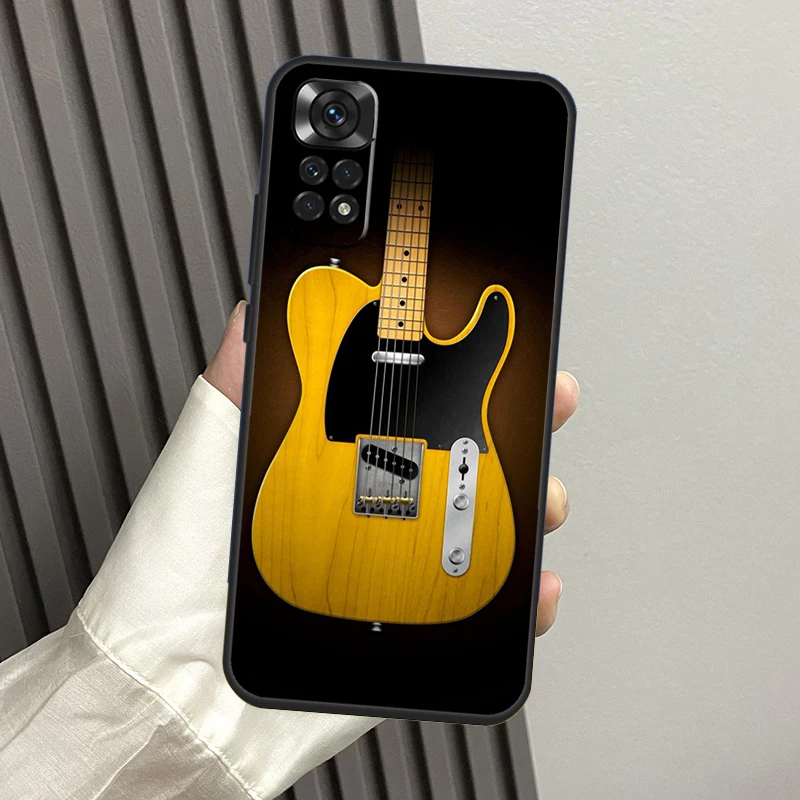 Guitar Music Phone Case For Xiaomi Redmi Note 12 11 8 9 10 Pro 10S 11S 8T Redmi 10C 10A 10 12C 9C Funda