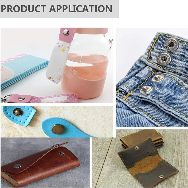 snap buttons Leather Working Kit Leather, Leather Working Tools, Punch Sets, Storage Box for Stitching Punching Cutting