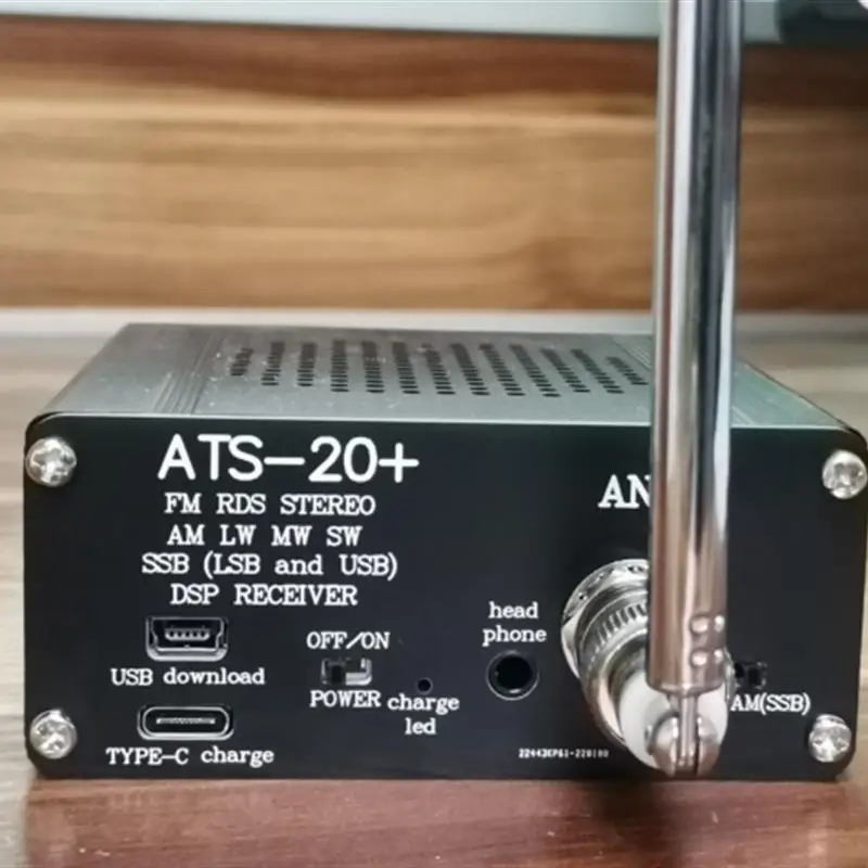 New New ATS-20+ Plus ATS20 V2 SI4732 Radio Receiver FM AM (MW & SW) SSB (LSB & USB) with battery + Antenna + Speaker +