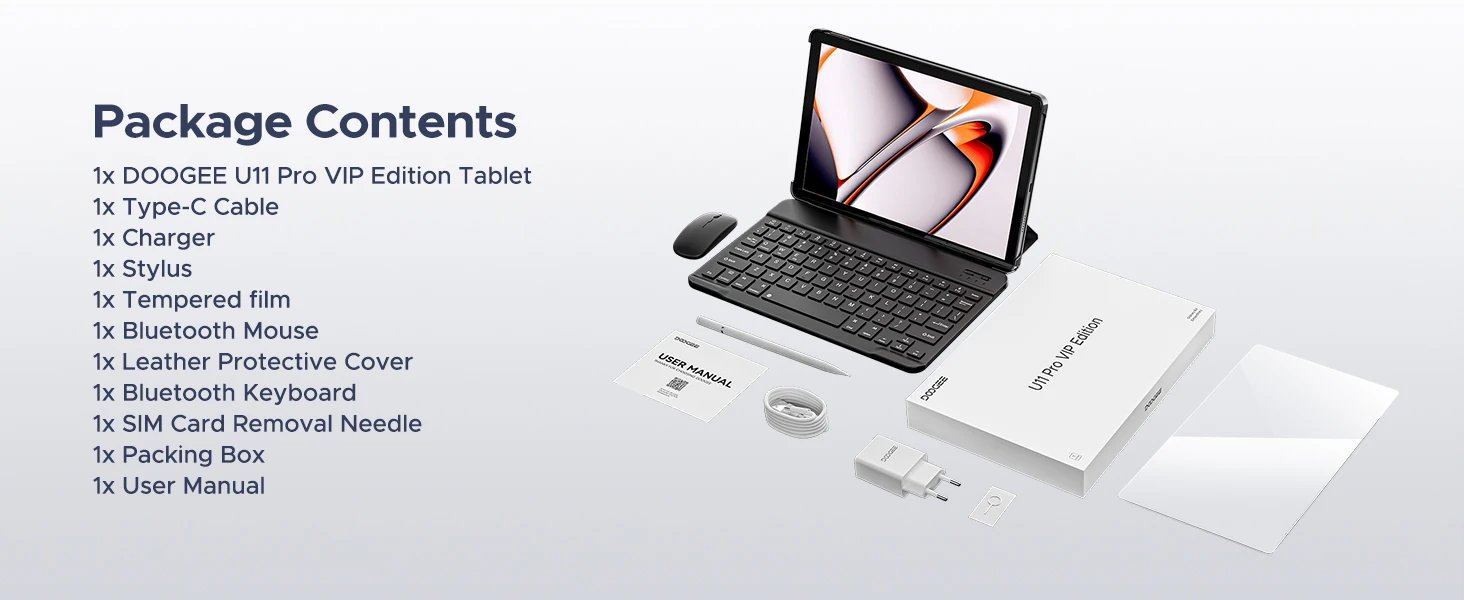 Global Version Doogee U11 Pro Android 16 Tablet 30Gb(6+24) 256Gb 11" Hd 90Hz Display 8580Mah Battery Unisoc T7200 Widevine L1