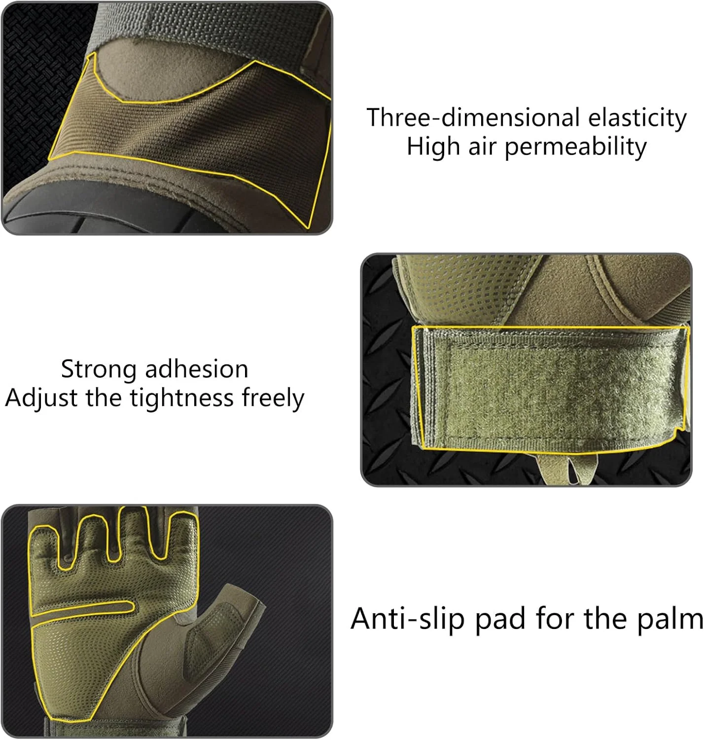 Rękawice taktyczne outdoorowe rękawice motocyklowe bez palców wojskowe męskie damskie do walki strzelania polowania fitness