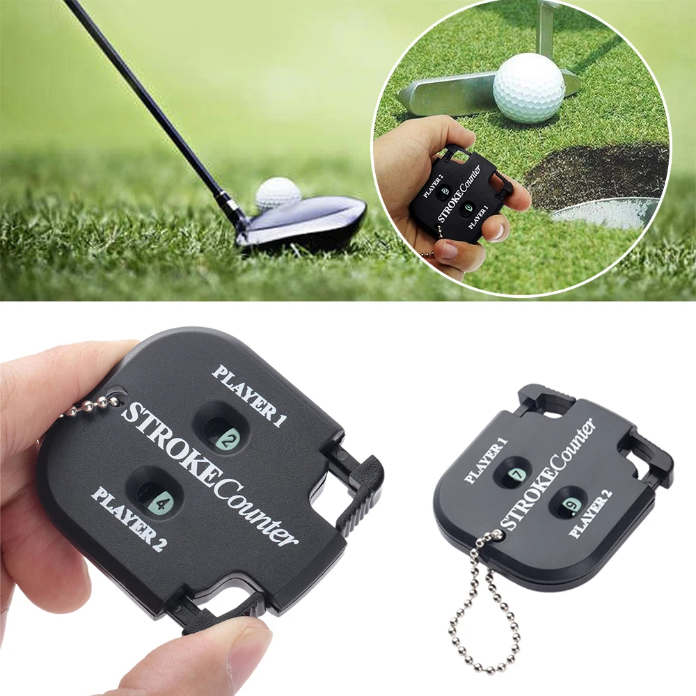 Mini Handy Golf Shot Count Stroke Putt Score Counter Two Digits Scoring Keeper With Key Chain Golf Training Aids Golf Accessorie