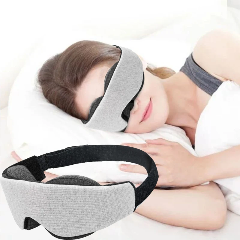 3D Sleep Mask for Women and Men Eye Mask for Sleeping Eye Cover Blackout Masks Weighted Sleeping Pad Black Blindfold Travel