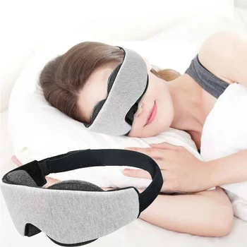 Máscara de dormir 3D para mujeres y hombres, máscara de ojos para dormir, cubierta de ojos, máscaras opacas, almohadilla para dormir ponderada, venda negra para viajes