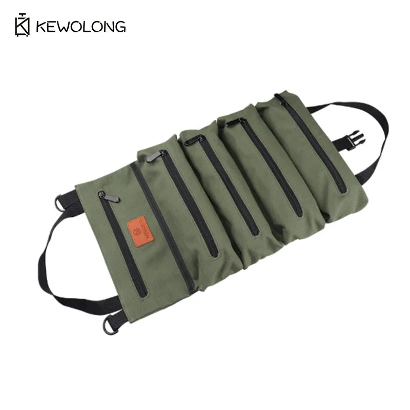 حقيبة أدوات قماشية شديدة التحمل - منظم محمول معلق مع جيوب متعددة للكهربائي والإصلاح #2