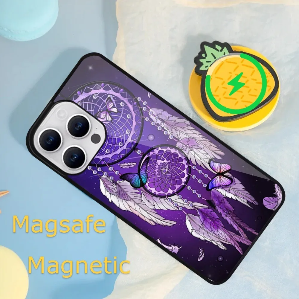 Abstract Dreamcatcher Phone Case For iPhone 16 15 14 13 12 11 Plus Pro Max Magsafe Magnetic Wireless Charging