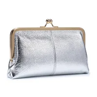 Genuine Leather Long Clutch Wallet Clip Bags Vintage Coin Purse Card Holder Key Lipstick Handbag Phone Pouch Case For Women - Image 5