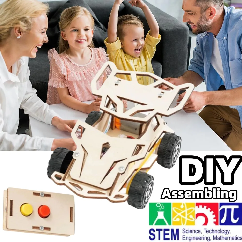 

Деревянный конструктор-головоломка для самостоятельной сборки: радиоуправляемая машинка, научный эксперимент, гоночная машинка на пульте управления, набор для сборки, подарок для детей