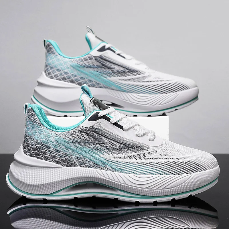 

Мужская осенняя обувь из сетчатой ткани для отдыха, спортивная обувь на толстой подошве, износостойкая повседневная обувь с защитой от столкновений, нескользящие кроссовки, комфортные