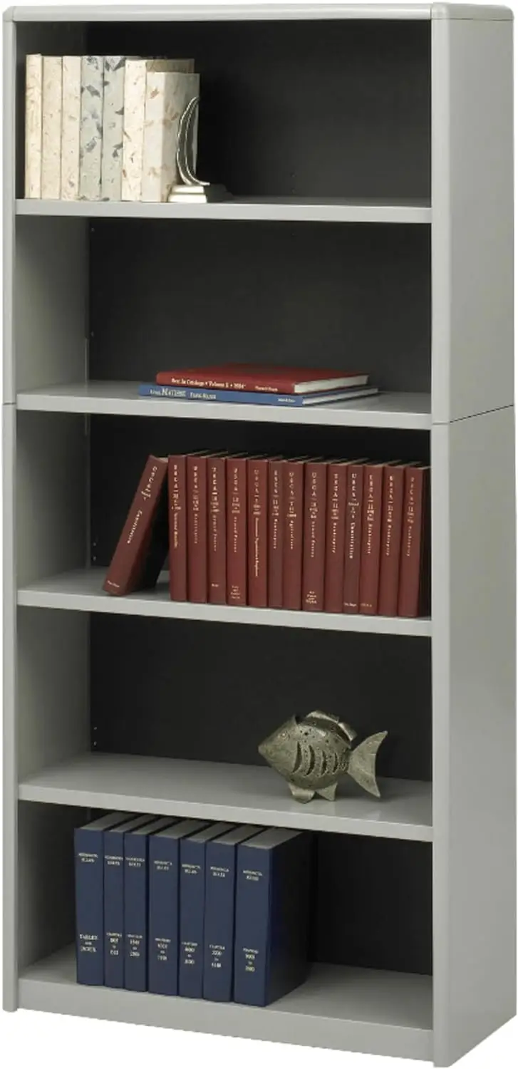 

Safco Products 7173GR ValueMate Economy Bookcase, 5-Shelf, Gray