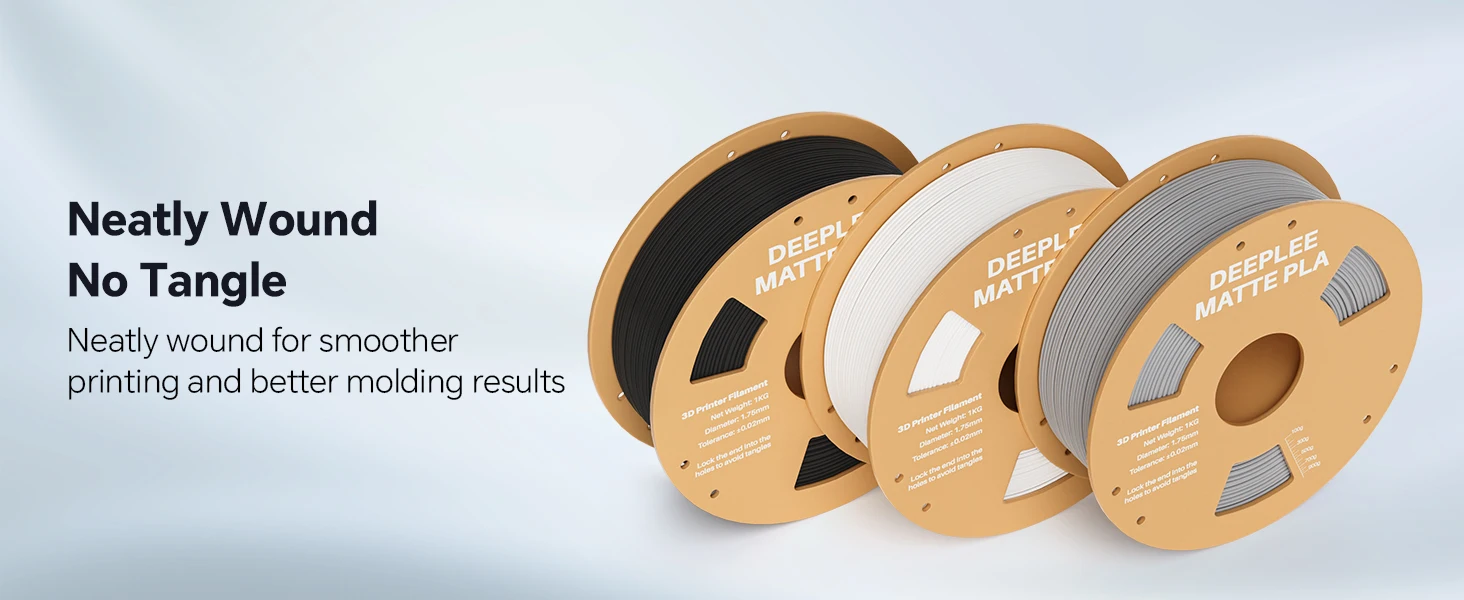 DEEPLEE 10KG Mattes PLA-Filament 1,75mm Orange-Braun, 3D-Druck für FDM 3D-Drucker PLA Pink Deeplee Filament – Detail 3