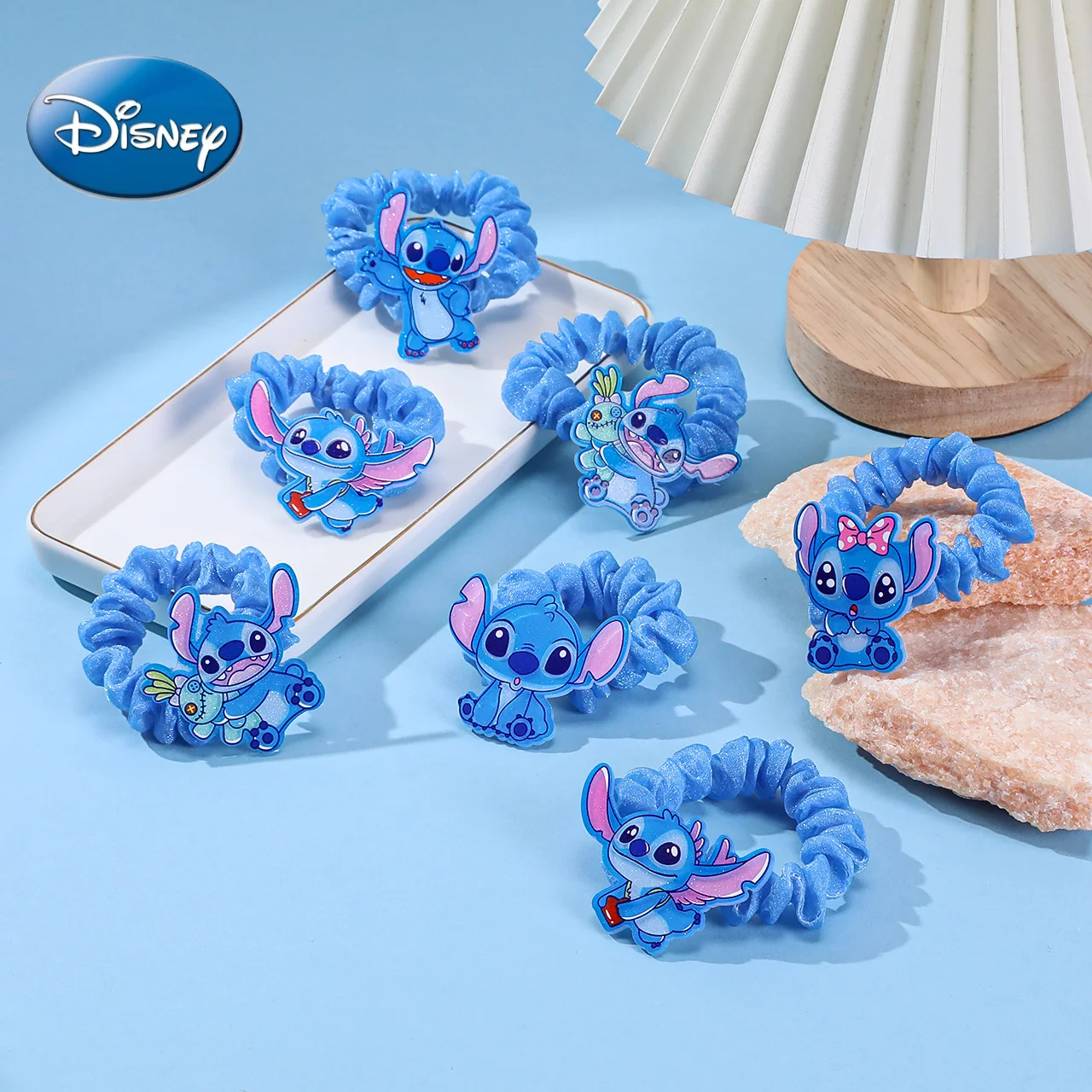 Disney Lilo & Stitch Hair Rope for Women Cartoon Toys Children Kawaii Stitch Acrylic Rubber Band Hair Accessoires Girl Gifts