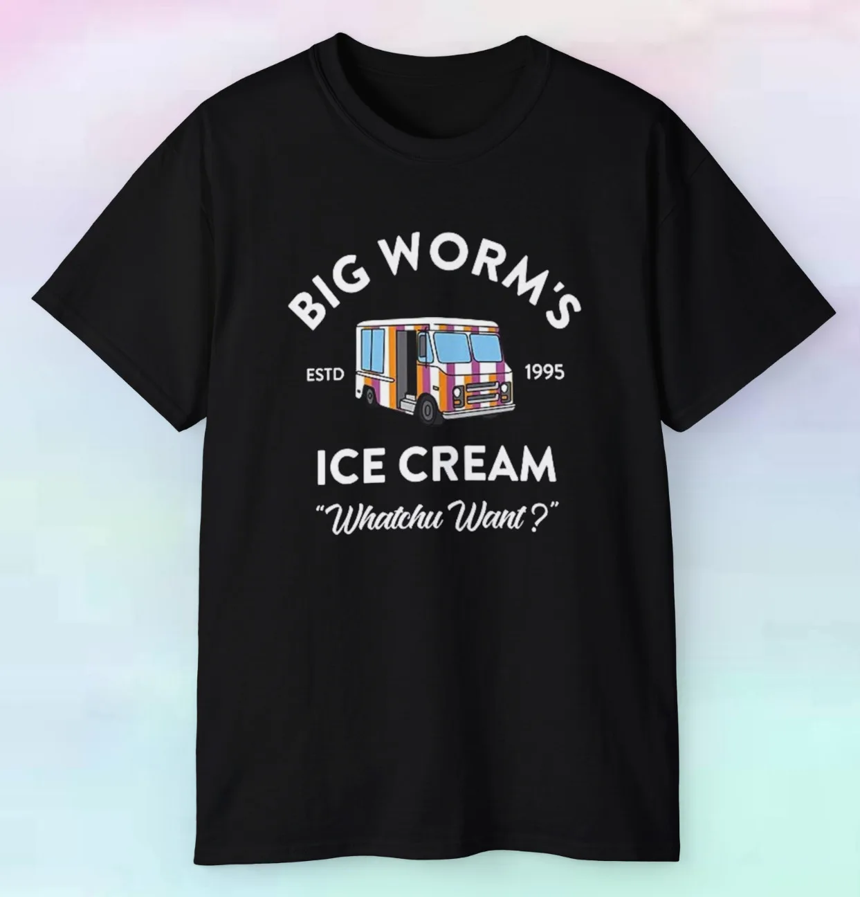 

Big Worm's Ice Cream Shirt | S-5XL Sizes | Funny Friday Parody Graphic Tee